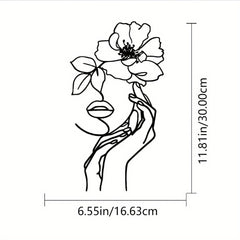 CIFbuy™ Modern Functional 1pc Metal Wall Art with Girl Silhouette - Practical & Aesthetic Modern Living Room Decor, Elegant Feminine-Style Metal Art Combines Utility & Beauty - Wall Sculptures