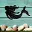 1PC Mermaid Metal Wall Art Decor Rustic Hanging Mermaid Wall Decor Ocean Themed Mermaid Decorations Mermaid Sculpture