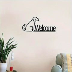 CIFbuy™ Industrial High-Quality 1pc Dog Welcome Sign - Raw Metal Wall Art with Bold German Shepherd Design, Urban Indoor/Outdoor Decor & Edgy Gift for Dog Owners - Wall Sculptures.