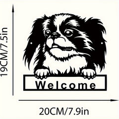 CIFbuy™ Industrial High-Quality 1pc Dog Welcome Sign - Raw Metal Wall Art with Bold German Shepherd Design, Urban Indoor/Outdoor Decor & Edgy Gift for Dog Owners - Wall Sculptures.