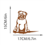 1 piece of attractive black or rust brown metal pug silhouette decoration for outdoor garden decoration.