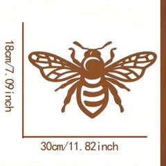 CIFbuy™ Rustic Metal Bee & Bird Wall Decor Set - Handcrafted Iron Wall Art for Porch & Garden, Delicate Beehive Sculpture with Branch-Mounted Bird Figurine, Weather-Resistant Outdoor Decoration, Collectible Figurines.
