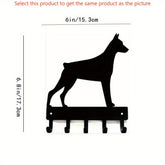 CIFbuy™ Premium Sandblasted Metal Key Hanger - 1pc Sturdy Black Iron Hook for Coats & Wall Organization, Multi-Purpose Storage Solution with Industrial Aesthetic, Collectible Figurines.