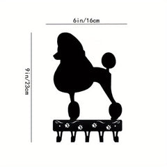 CIFbuy™ Heavy Duty Wrought Iron Key Holder - Black Metal Wall Mount Hanger with Sandblasted Texture, Space-Saving Organizer for Entryway & Bedroom, Rustic Farmhouse Decor, Collectible Figurines.
