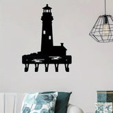 CIFbuy™ Black Wrought Iron Key Hook Wall Hanger - Sandblasted Metal Organizer with Versatile Storage Function, Durable Home Decor for Keys & Accessories, Rustic Industrial Style, Collectible Figurines.