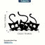 1 piece. Exquisite metal three-cat sign - suitable for patio, living room, bedroom. Pleasant cat wall decoration. A charming cat. Also suitable for pet grooming shops and cat cafes.