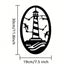 1 piece metal wall decoration - lighthouse wall engraving - metal outdoor wall decoration for living room, bedroom or bathroom