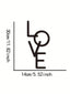 1 Piece, Metal "LOVE" Sign Wall Decoration, Rustic Black Wall Art Hanging Hollow Out Decor, Home Wall Metal Hanging