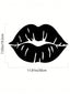 A set of 2 black metal kiss-shaped decorative pendants, highly distinctive, suitable as home decoration or personalized gifts, suitable for Valentine's Day, birthdays, graduations, and other occasions.