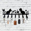 1 cute cat flower keychain, metal wall-mounted hook, stylish lacquered surface, easy to install, decorative key rack, suitable for storage in living rooms, bathrooms, walk-in closets, and other places. A great choice for birthday and graduation gifts.