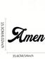 1 PC Home Decor Iron Simple Black Metal AMEN Alphabet Wall Decoration Wall Stickers, Living Room Bedroom Universal Personalized Gift