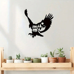 1-Piece Artisanal Metal Bald Eagle Wall Art: Boasting Exquisite Metallic Texture, It Effortlessly Brightens Up Living Rooms And Patios, Creating A Sophisticated Home Atmosphere.Suitable For Modern Home Decoration, Home Decoration, Room Decoration, Wall De