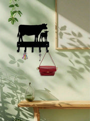 "1pc Cow Shaped Wall Hook - Cute Animal Wall Hooks for Keys, Hats & Decor, Farmhouse Bathroom & Bedroom Organization, SHEIN Home Accessories"
