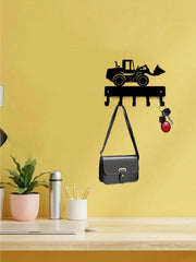"1PC/2pcs Excavator-Shaped Wall Hook - Fun & Decorative Metal Hooks For Bedroom, Nursery, Entryway - Durable & Easy To Install, Space-Saving Organizer For Coats, Bags, Hats - Cute Construction Theme Decor"