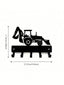 "1PC/2pcs Excavator-Shaped Wall Hook - Fun & Decorative Metal Hooks For Bedroom, Nursery, Entryway - Durable & Easy To Install, Space-Saving Organizer For Coats, Bags, Hats - Cute Construction Theme Decor"