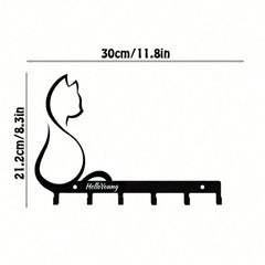1pc Metal Wall Hook - Cat Claw Design, Versatile Hanging Storage Rack For Coat, Key, Belt, Towel, Bag - Pet Lover Home Decor Accent For Living Room, Bedroom, Entryway, Hallway And Mudroom - Mounted Organizer With Sleek Black Finish To Elevate Organization