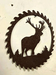 1 Piece Of Rusty Deer Iron Crafts, Adding Natural Wildness And Retro Charm To The Garden, Becoming A Beautiful Scenery In The Courtyard - Suitable For Metal Wall Decoration Of Outdoor Garden Courtyard