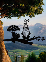 "Metal Garden Gnome Statue - Outdoor Yard Art Decor For Garden, Lawn, Backyard - Weather-Resistant Tree Decoration - Unique Gardening Gift"Suitable For Garden,Jardin,Garten,Garden Decor,Holiday Essentials, Century Old Baking Paint Process, High-Quality Ma