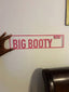 1pc Personalized Pink Aluminum Street Sign, "Big Booty" - Custom Home Decor For Door,Home Decor ,Room Decor,Wall Decor