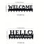 1pc Metal Welcome Keychain Holder - Wall-Mounted Key Hook Rack In Black. Features A Welcome Sign Design, Perfect For Organizing Entryways In Living Rooms, Bedrooms, Or Offices. Ideal For Key Storage And Hanging Keychains.
