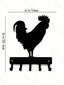 1 PC Country Chic Decor Midnight Rooster Wall Hook - Matte Black Farm Metal Hanger with Comb Texturing | Rustic Organizer for Keys & Aprons , applicable to multiple areas such as lounges and sleeping quarters.Suitable for Christmas, Halloween, Thanksgivin