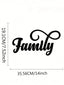 1PC Black Metal "Family" Wall Art, a premium choice for home decor. Its minimalist design paired with the heartwarming "Family" inscription embodies unity and harmony, infusing modern spaces with artistic elegance and emotional warmth,Suitable for modern