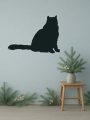 1 Pc Metal Wall Panel of Stretching Cat | Exquisite Cat Silhouette Wall Decoration Sticker. This graceful iron art silhouette showcases a fascinating hanging wall art. It adds a touch of charm and playfulness, creating a captivating atmosphere in your spa