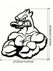 1PC Quirky Duck Bodybuilder Metal Art - Humorous Animal Fitness Sculpture with Ripped Physique Details, Man Cave Decor for Gym or Game Room, Conversation Starter Gift, Suitable for Christmas, Halloween, Thanksgiving, Valentine's Day Gifts, Suitable for Mo