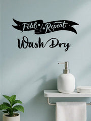 2-Piece Black Metal "Wash & Dry" Wall Art - Bathroom Home Decor Set. Crafted from premium rustproof materials with century-old painting technique, it is waterproof, durable, and fade-resistant. Ideal for modern wall decoration in bedrooms, living rooms, o