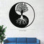 Metal Tree of Life Wall Art, featuring a Yin Yang design, is exquisitely crafted to elevate your living room and home décor. This metal wall piece harmonizes modern style with natural elements, adding a touch of elegance and balance to your space,Suitable