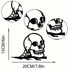 Haunted Skull Metal Cutout – A chilling steel silhouette perfect for Halloween, parties, or garden decor. Durable, stylish, and ideal for spooky themes, Gothic displays, or eerie home accents. Adds a haunting touch to any space,Suitable for modern home de