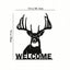 1pc Elegant White-Tailed Deer Metal Wall Decor, Ideal For Home And Holiday Cabin Decoration, Suitable For Modern Home, Room, Bedroom, Bathroom Decor, Waterproof, Rust-Resistant And Durable