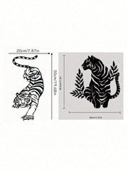 2 pcs Bohemian Tiger brother Metal Wall Art - Striking wild cat decor featuring intricate wildlife artistry. Durable, waterproof metal wall decor perfect for living rooms, bedrooms & studies. An ideal housewarming gift with easy-remove installation.Suitab