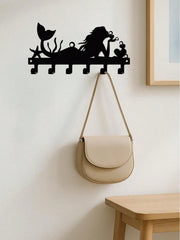 1 Piece Mermaid Metal Wall-Mounted D Rative Hook For Bedroom And Living Room, Wall Ornament For Hallway, Coastal Nautical Accent, Metal Hook With Modern Finish, Ideal For Towel, Bag, Hat Organization, Space-Saving Home Accessory, Easy Install, Versatile D