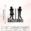 Vintage metal bathroom signage – rust-resistant iron men's and women's icons, modern minimalist design suitable for offices, public spaces, outdoor and Christmas decorations. High-quality handmade, unique decorative plaques suitable for office managers