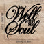 My Soul Rest In Peace "Metal Wall Decorations Elegant Black Scripture Plaque Suitable for living room, kitchen, porch, no wiring required, easy to install, perfect housewarming gift and decorative text artwork.