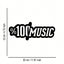 A carefully crafted "music" sculpture metal wall ornament, elegantly designed with decorative logos, perfect as a gift for music lovers. Suitable for interior decoration and wall decoration