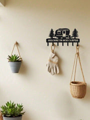 Heavy Duty Rustic Wall Hooks With Pine Tree Design - Wrought Iron Coat And Hat Rack, Key Holder Wall Organizer | Entryway, Hallway, Kitchen, Bathroom Decor | Farmhouse, Lodge, Cabin, Camping Style Wall Art For Home Decor, Housewarming Gift,Cuadros De Pare