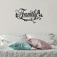 Metal Family Name Sign With Inspirational Quote - Personalized Rustic Tin Wall Art For Living Room, Bedroom, Kitchen, Home Office | Farmhouse Home Decor & Unique Housewarming Gift For Families, Couples, New Homeowners | Customized Family Quote Sign, Vinta