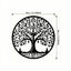 15.75-Inch Circular Elegant Tree Of Life Metal Wall Art, Crafted From Delicate Black Metal With Natural Motifs. Ideal For Home, Office, Or Outdoor Decor, It Makes A Perfect Housewarming Or Birthday Gift. A Stylish Addition To Modern Interior Spaces.