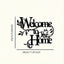 Welcome to Our Home" Metal Wall Plaque - Ready-to-Hang Entryway Sign | Instant Cozy Farmhouse Decor-Heartwarming Entryway & Living Room Decor.Decorative Signs & Plaques