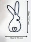 Classic Rabbit-Shaped Metal Wall Decor, Minimalist Line Art Rabbit Sculpture With Heart Motif, Animal-Inspired Wall Hanging-Perfect As A Festive Gift For Easter, Valentine's Day, Mother's Day, Grandparents' Day, St. Patrick's Day, And More.