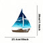 1pc Metal Sailboat Shape Wall Art Ocean Kids Room Decor Sailboat Artwork Beach Home Decor Gifts For Beach Lovers, Home Decor