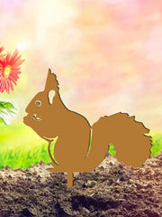 1 Set Metal Animal Style Garden Decor, Suitable For Garden, Yard And Other Outdoor Spaces. Squirrel, Fox, Raccoon, Owl Shaped Metal Garden Decorations