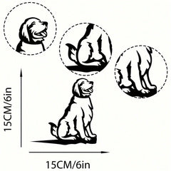 1pc Rusty Or Black Metal Silhouette Golden Retriever Dog Decor. Countryside Outdoor Home Garden Decoration. Suitable As Housewarming Gift For Pet Lovers. Applicable For Pet Hospital Waiting Area, Dog-Themed Park, Etc. To Create A Warm And Cute Ambiance.