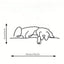 This adorable dog metal wall decoration features iron silhouettes to present animal figures, with simple and abstract lines outlining its unique charm. It is an excellent choice for home decoration, creating a warm and comfortable atmosphere