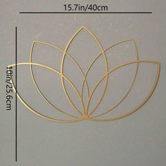 Gold Lotus Flower Metal Wall Art – Modern Gold Floral Decor for Living Room Bedroom Headboard Yoga Studio Meditation Space, Boho Zen Home Accent Spiritual Wall Hanging Aesthetic Room Decor, Unique Gift for Women Valentine Ramadan Birthday New Year, Decora