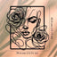 1 piece of stylish black metal wall decoration, with simple lines to outline the pattern of women's side faces and roses, perfectly embellish modern homes, salons and wedding venues. Waterproof, rust-proof, anti-fading, long-lasting elegance.