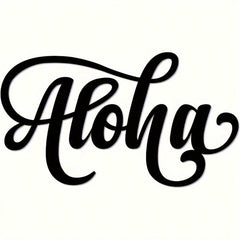 Aloha Metal Home Sign Wall Art Decor Decorative Accent Metal Art Wall Sign Indoor Outdoor Pineapple Hawaii Hawaiian