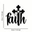 1 piece of carefully crafted "Faith" metal listing, elegantly designed wall art logo, an inspiring gift for home and office. Suitable for interior decoration, wall decoration
